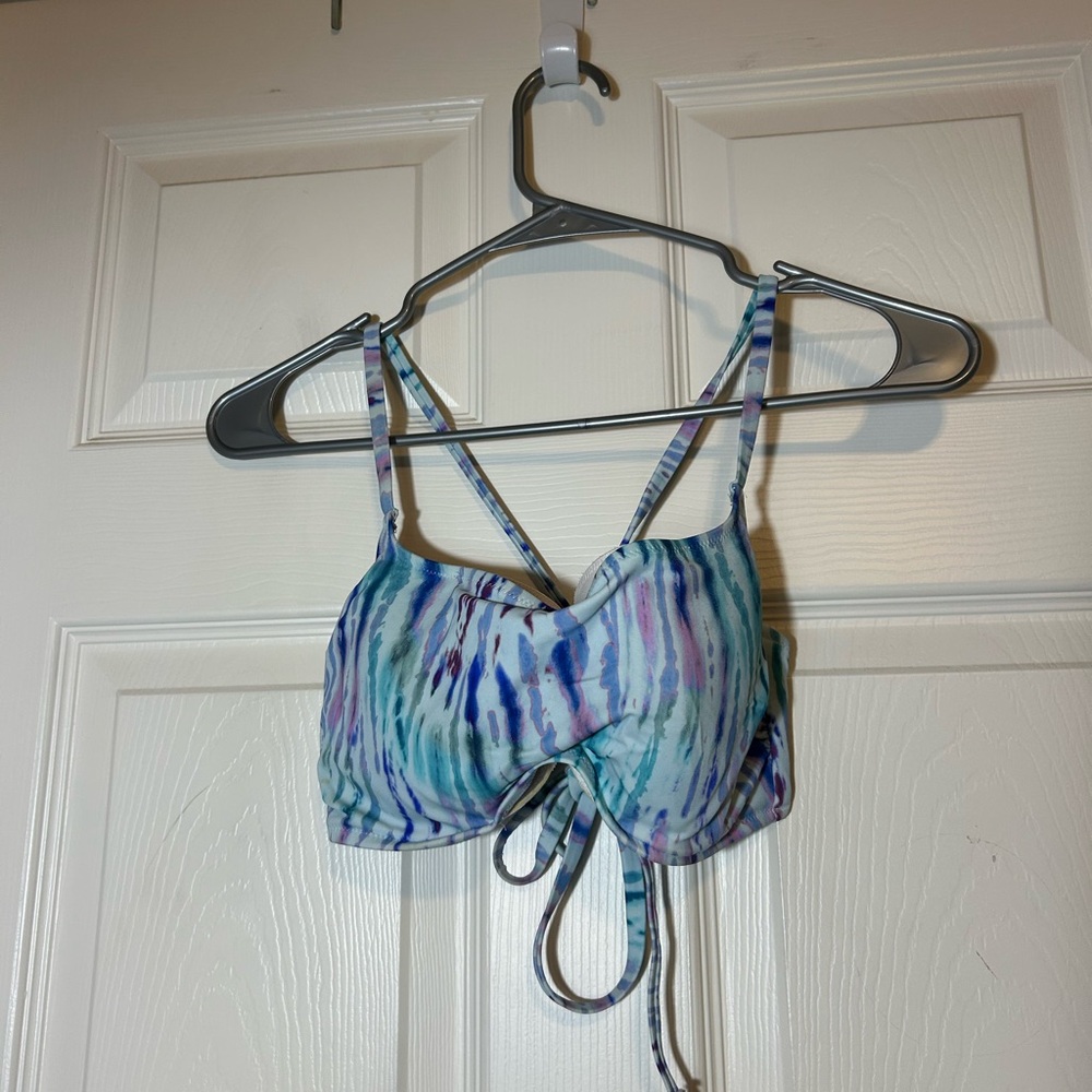 Multicolor Striped Bikini Top